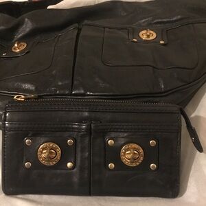 Vintage Marc Jacobs Black Leather Hobo Bag & Wallet Set